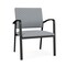 Lesro Newport Wide Guest Chair Metal Frame, Black, RS Fog Upholstery NP1201 - alternate 1